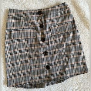 UO Urband Outfitters Mini Plaid Skirt, Women Small